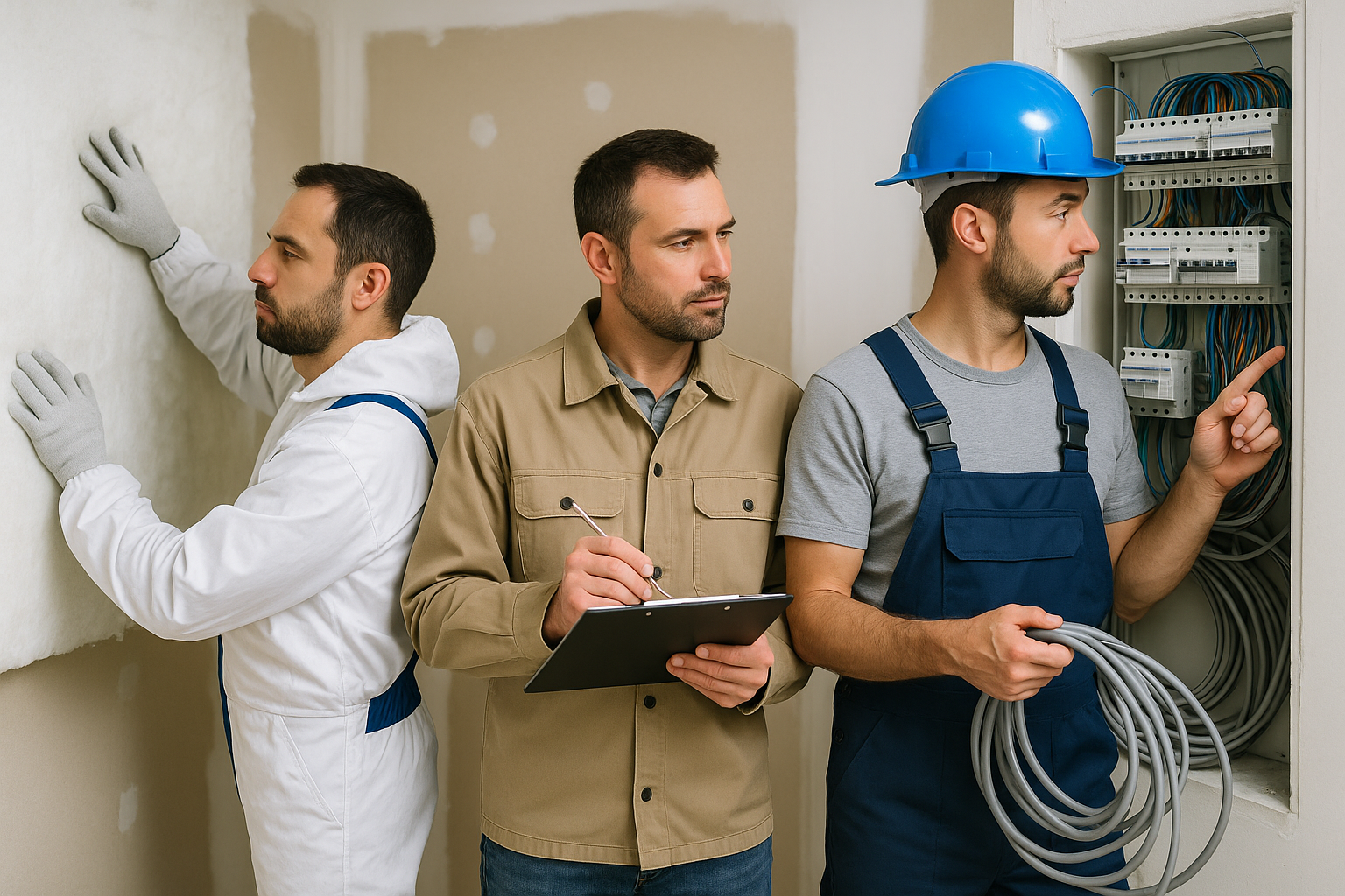 Coordonner les corps de métier pour l'isolation, l'électricité et la plomberie